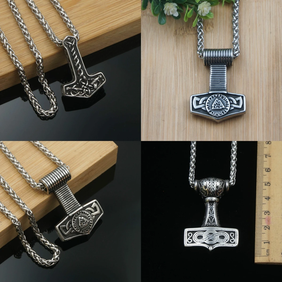 Nordic Viking Mjolnir Thor Hammer Pendant for Men Tarnish-Resistant  316L Stainless Steel Jewelry 5