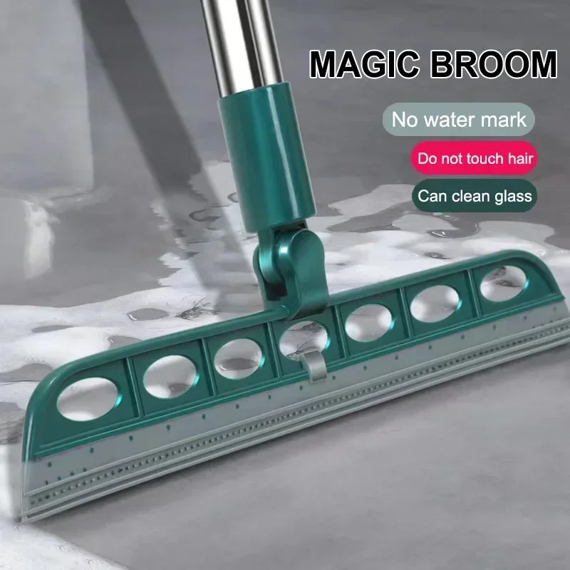 Description Picture 3 of itemMagic Broom Sweeping Brush Silicone Mop Streak Free Floor Window Cleaner No Water Marks Pet Hair Tangle Free Wide Rubber Head Er