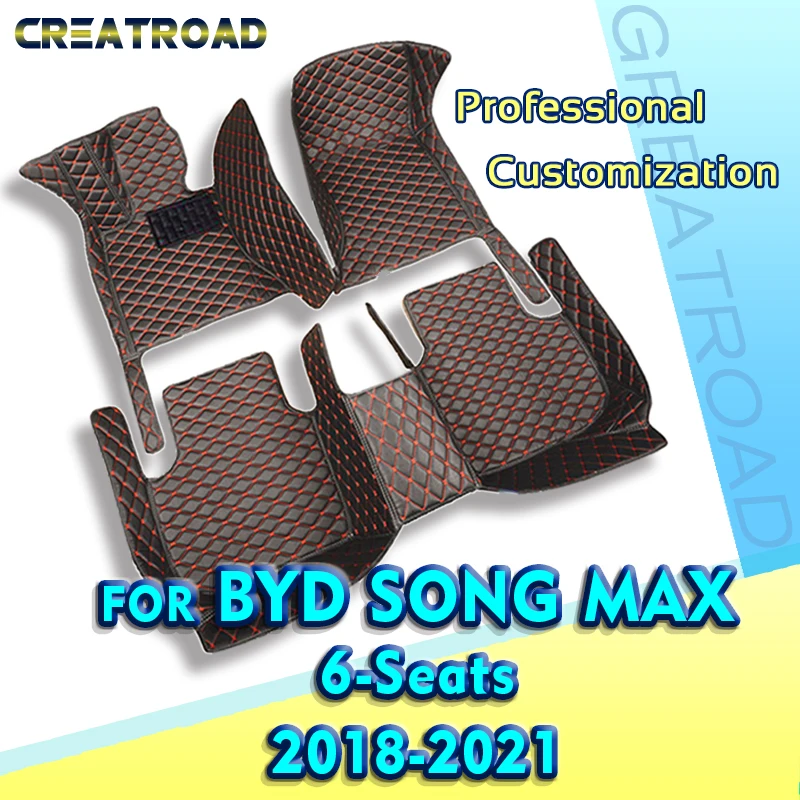 

Автомобильные коврики для BYD Song MAX Seven сиденья 2017 2018 2019 2020 2021 под заказ, автомобильные накладки на ножки, коврик, аксессуары для интерьера