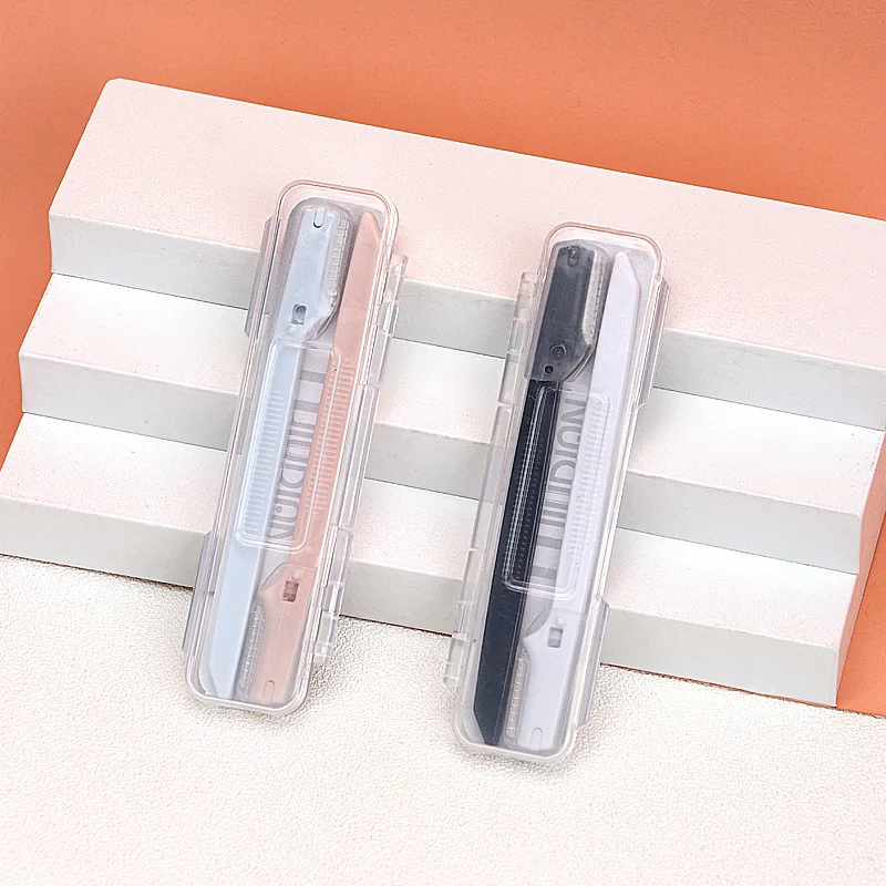 5/10Pcs Mini Trimmer Safe Blade Shaping Knife Eyebrow Blades Face Hair Removal Scraper Shaver Makeup Tools