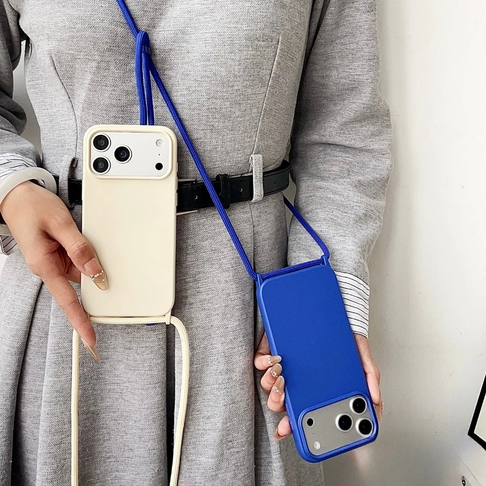 Versatile Necklace Strap Cord Crossbody Lanyard Liquid Silicone Phone Case