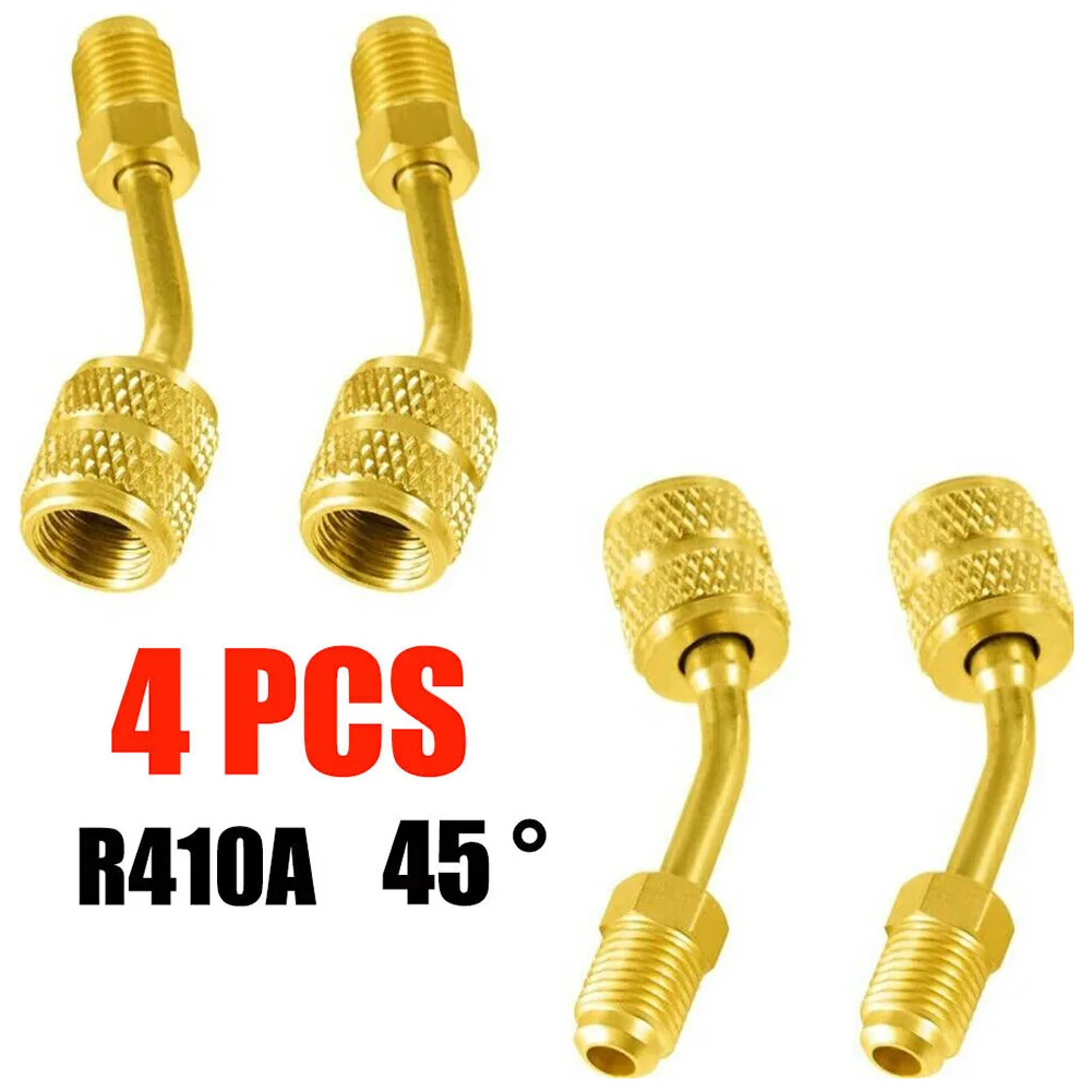 

4PCS 45 Degree R410A Adapter 5/16 Inch Female Couplers To 1/4 Inch Male Flare For R410a Instrument Hose Accessories