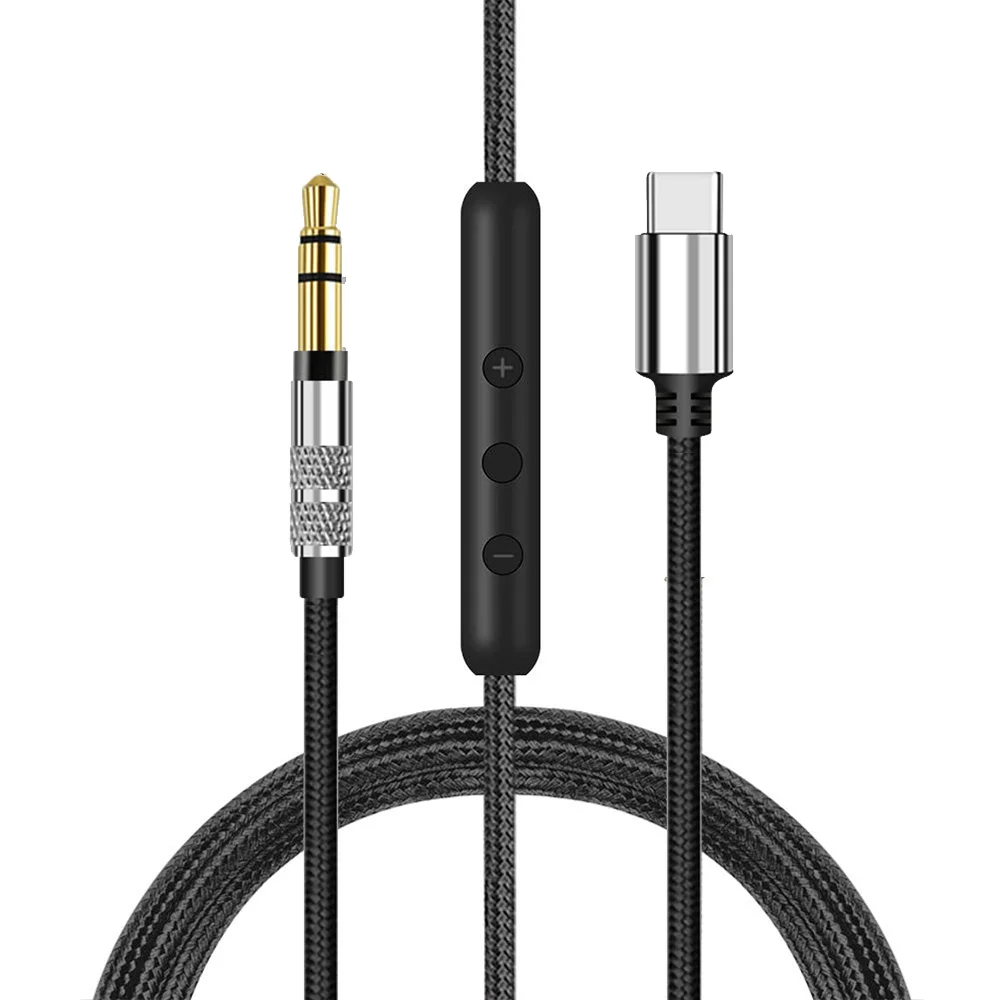 Nylon Braided OFC Aux USB Type C Cable Extension Cord for Master & Dynamic MG20 AG-WHP01K Headphones
