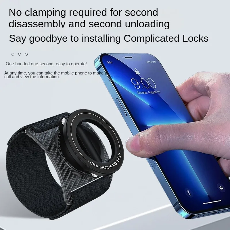 Magnetic Phone Holder Universal Mount with Wrist Strap