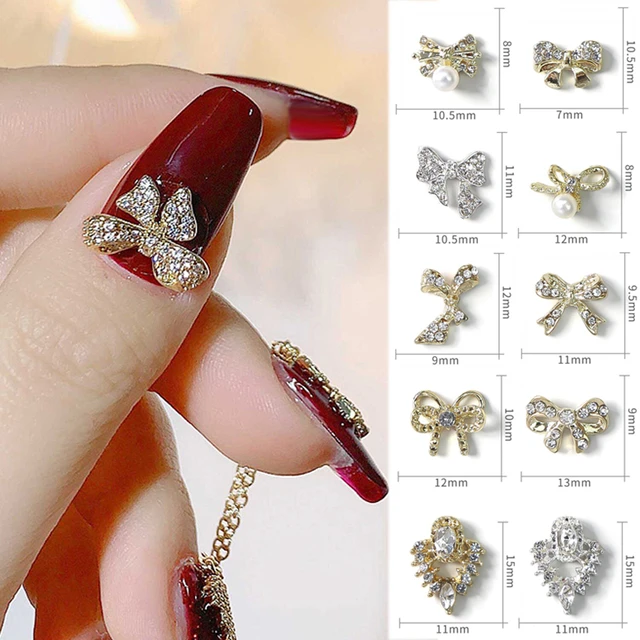 New Luxury 3D Pentagram Dangle Nail Charms 10pcs Glitter Rhinestone Alloy  Pendant Star Nail Jewelry Star Pendant Nail Charms Y2K - AliExpress