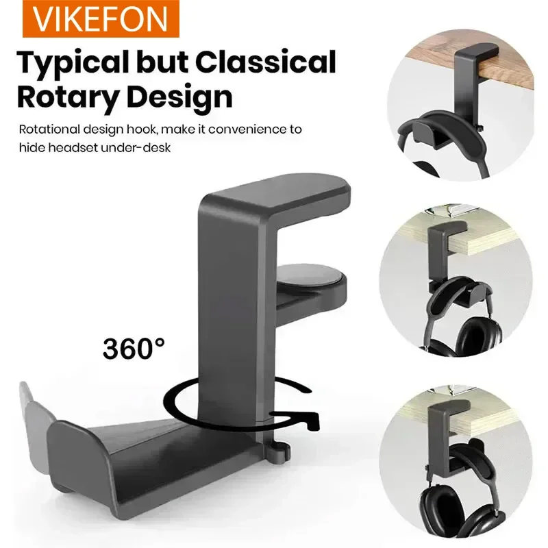 Aluminum Double Headphone Stand For Desk PC Gaming Headsets Holder Headphones Stand Hanger Desk Display Dual Balance I.182113101 - View #5