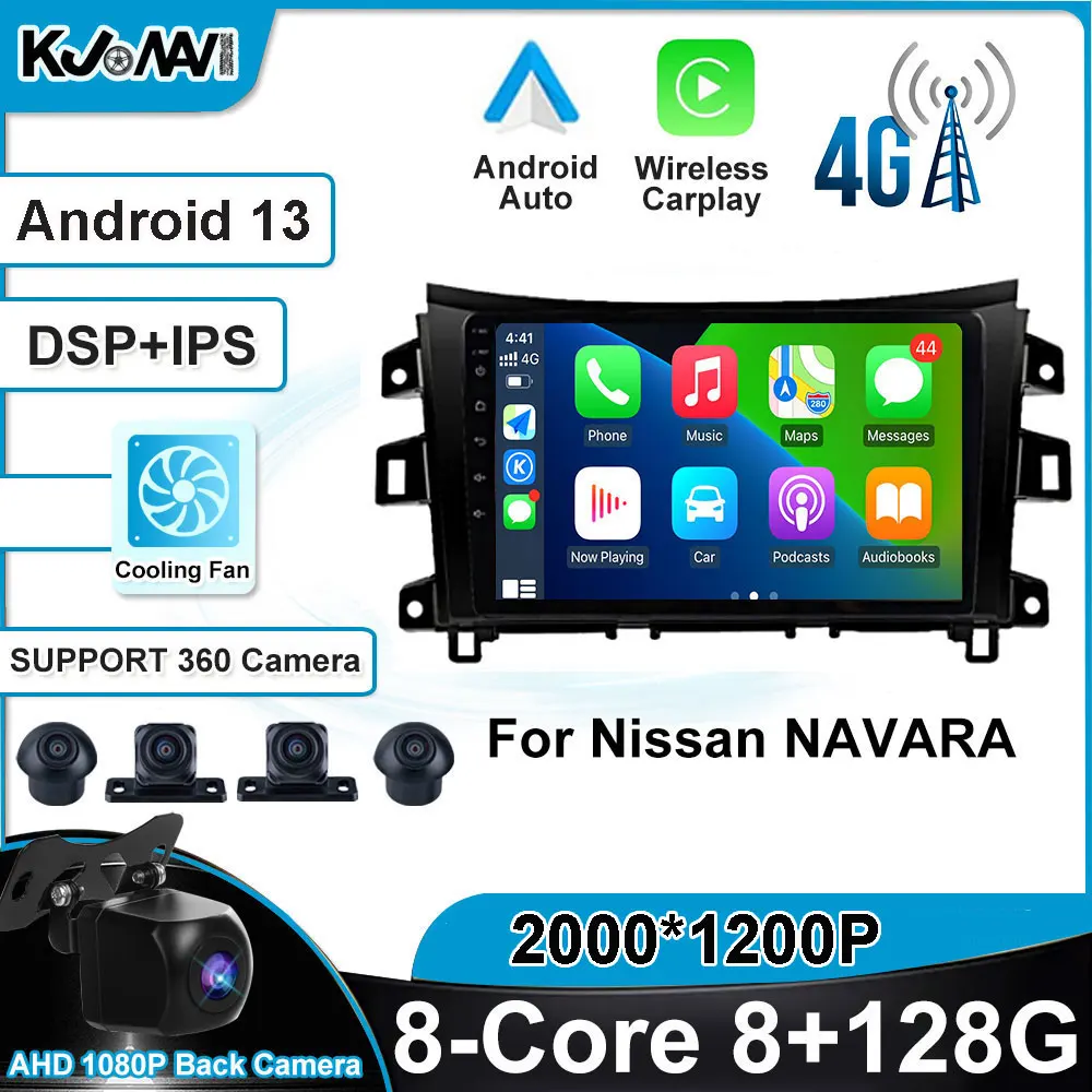 

Car Player Android 13 Auto Touch Screen Wireless Carplay Multimedia 2 Din For Nissan Navara Frontier NP300 2015-2017