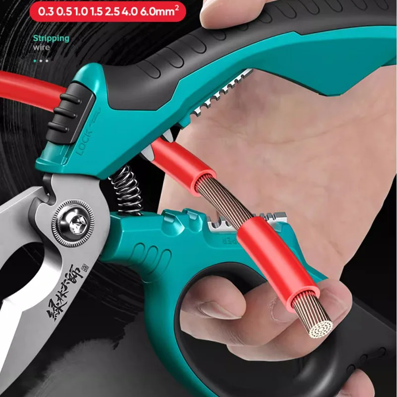 master Multifunctional wire stripper Wiring pliers Crimping terminal tool Electrician tools Cable cutters scissors 6