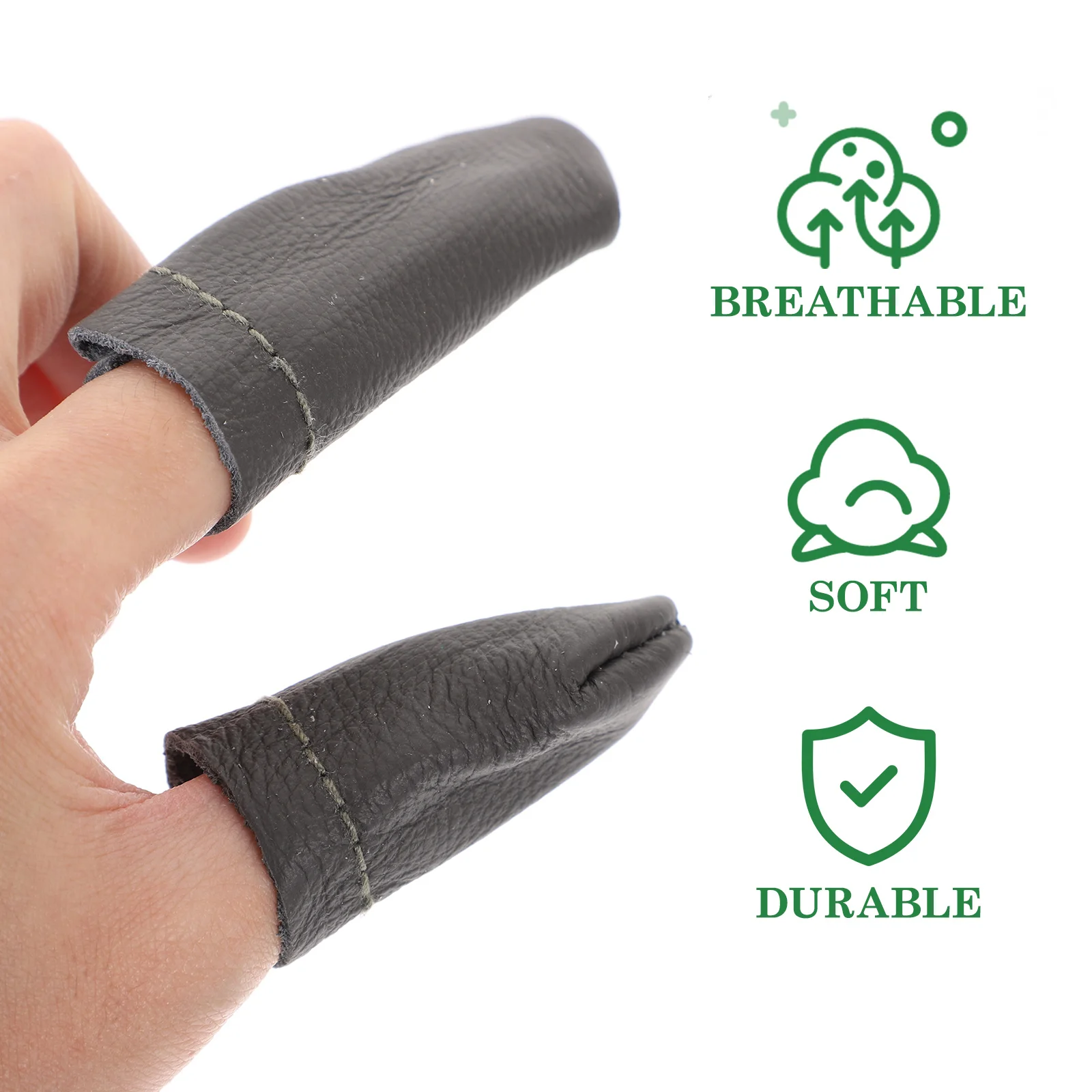 

Thumb Protector Finger Cots: 20Pcs Leather Covers for Cut Resistant Protection, Anti-Slip, Reusable (Random Color)