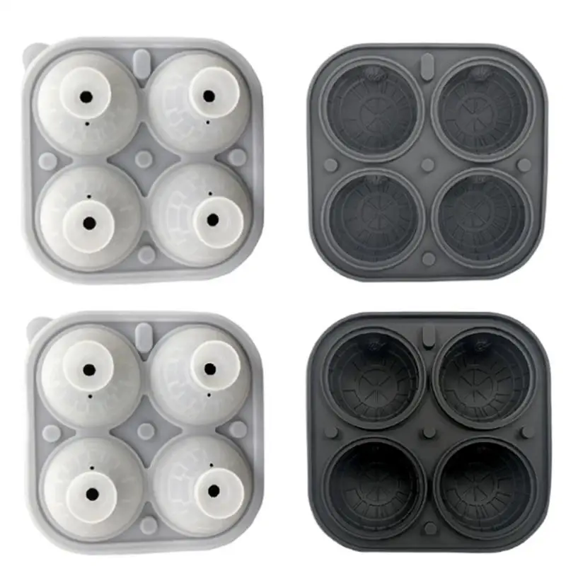 Ice Cubes Trays Silicone Ice Cubes Molds For Freezer With Lid Reusable Whiskey Mold Ball Diamond Mold