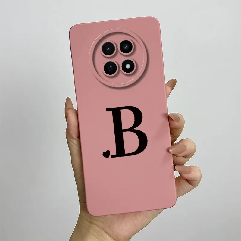 Cute Initial Letters Matte Soft Shockproof Phone Case Cover