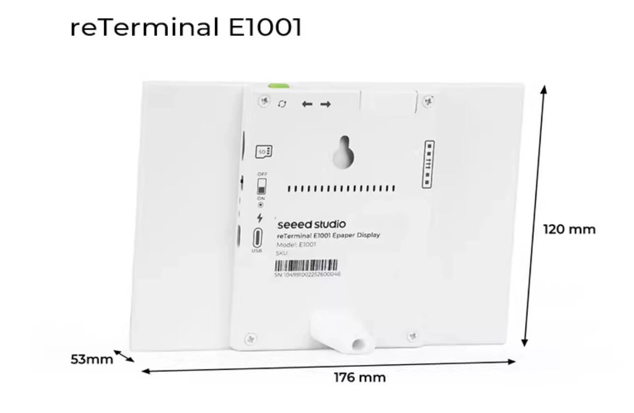 ReTerminal E1002 / E1001 풀컬러/모노크롬 7.3인치 전자종이 디스플레이 오픈소스, ESP32-S3 기반, 3개월 배터리 수명