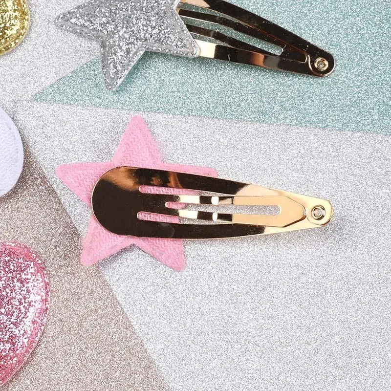 Ncmama-女の赤ちゃんのための6つのヘアクリップのセット、シルバー