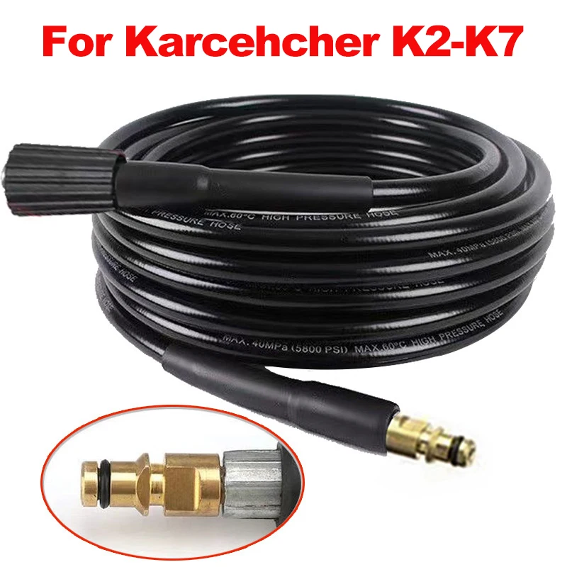 6-20m High Pressure Hose Pipe Cord Cleaning Hose Connector Water Cleaning  Extension Pipe Washing Hose For Karcher K2K3K4K5K6K7K8 - AliExpress