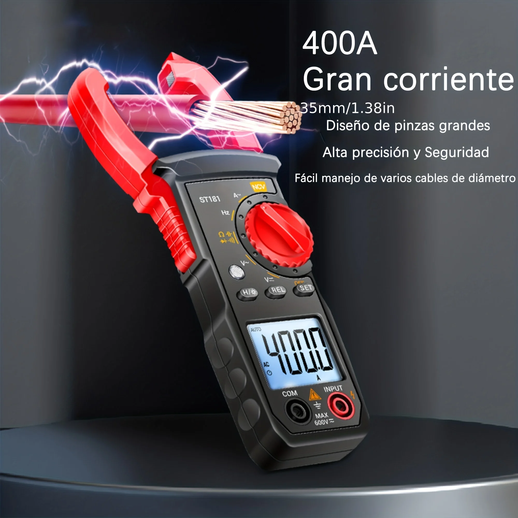 Digital Clamp Meter 4000 Counts DC/AC 400A Voltmeter Pliers Multimeter Ammeter Voltage Tester Car Repair Electrical Temp Tester 4