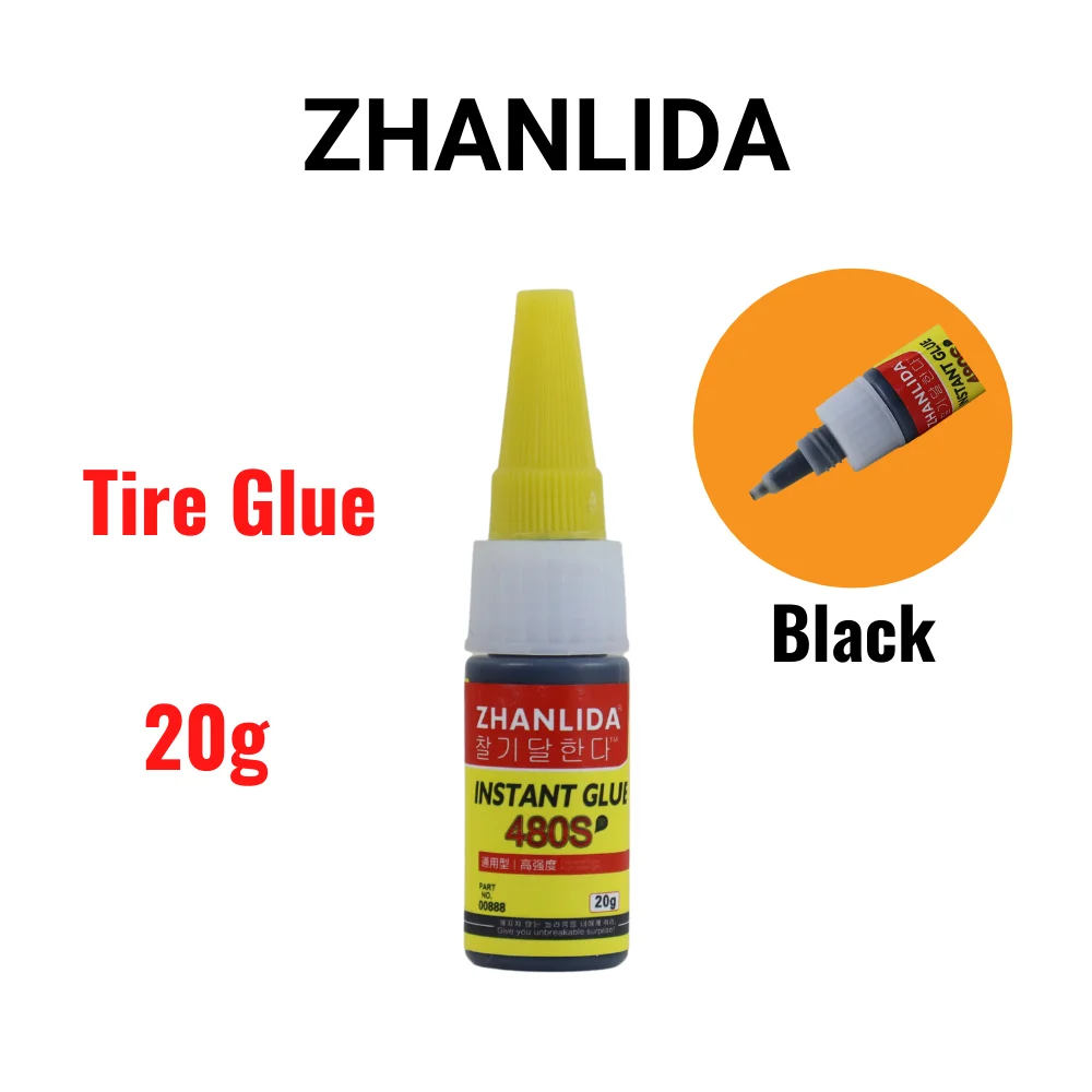 타이어 수리 접착제 480S 블랙 자동차 실러 슈퍼 코크 자동차 고무 수리 접착제 20g