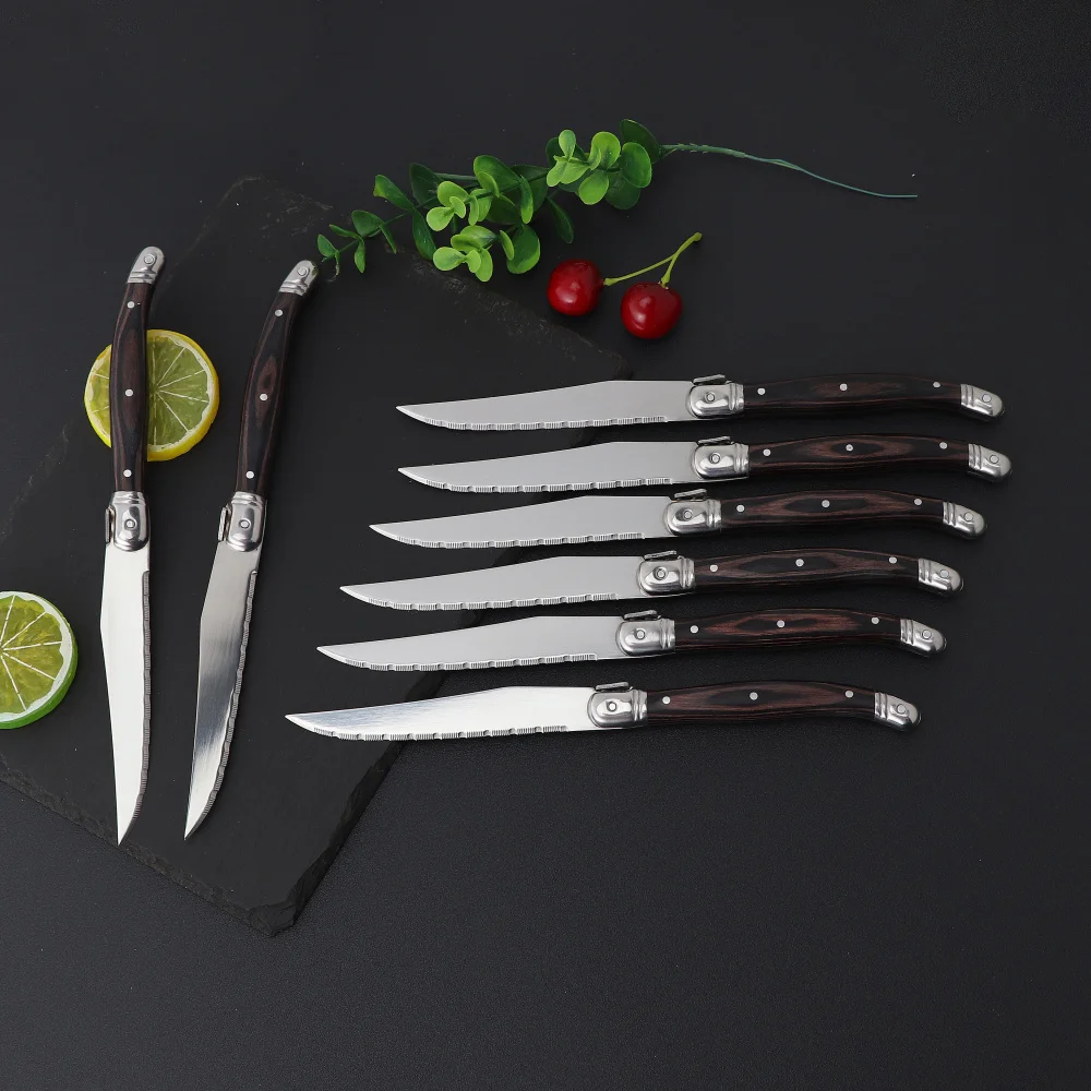 Jaswehome 4/6/8 Pcs Steak Knife Set Stainless Steel Ergonomic