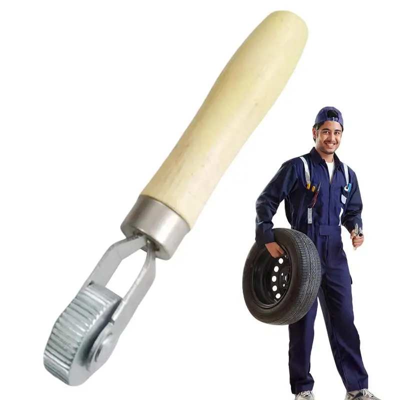 

Tire Repair Patch Tool Auto Tyre Roller With Wooden Handle Multi-Purpose Comfortable To Grip Tire Repairing Tool For Trucks SUVs