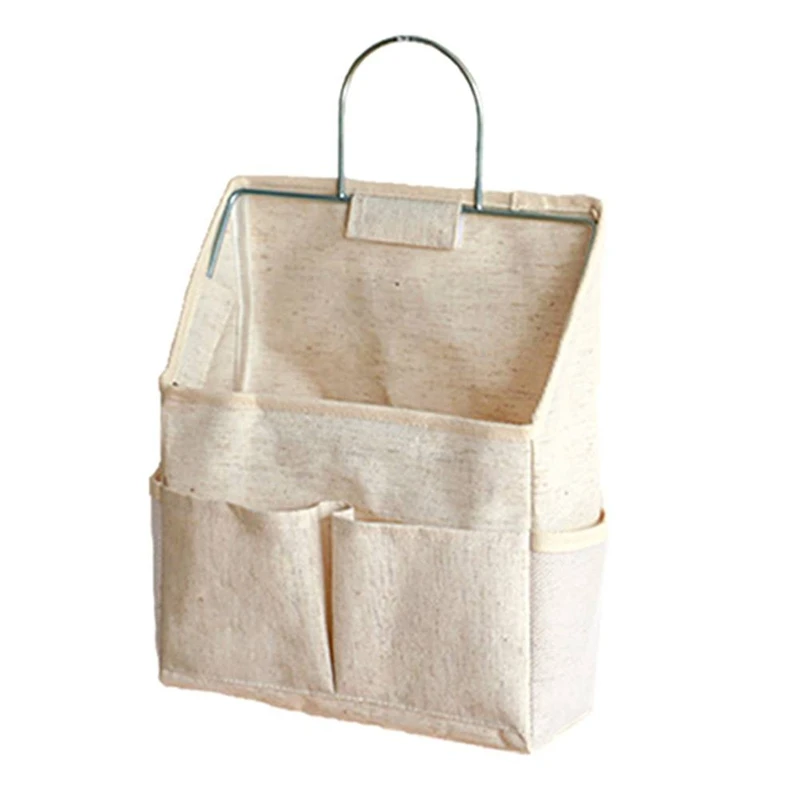 A01F-Hanging Storage Bag On Dormitory Wall Wall Door Wardrobe Desktop Fabric Bag CD Magazine Organization Basket