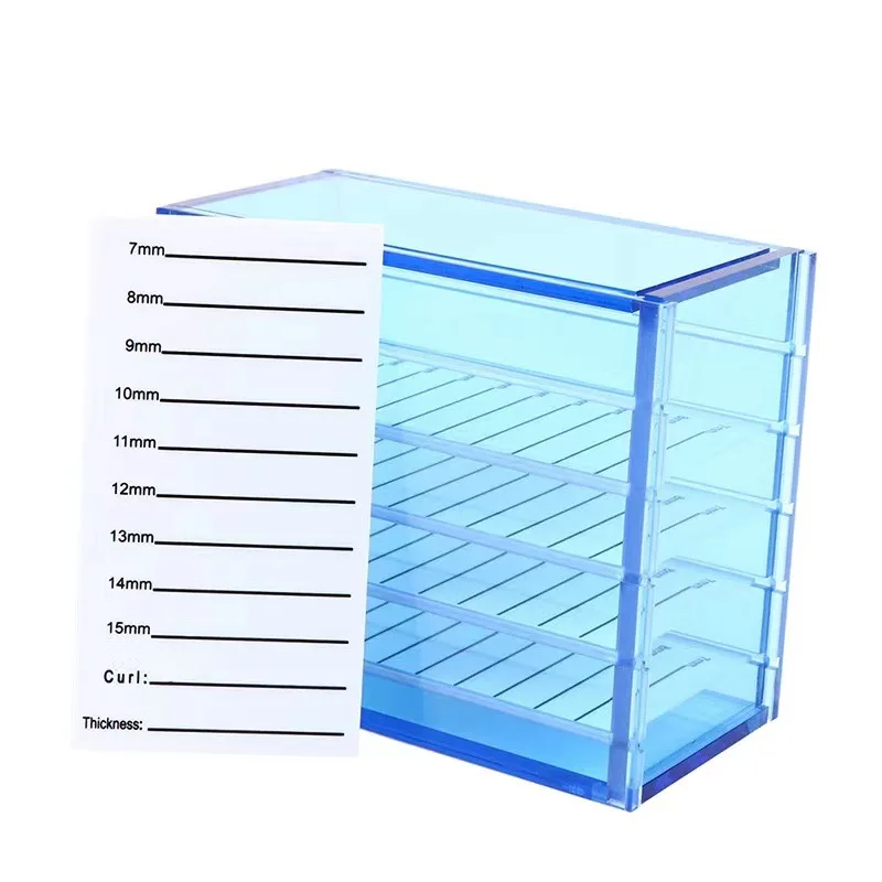 Clear 5 Layers False Eyelash Storage Box Acrylic Pallet Lash Holder Eyelashes Extension Display Stand Tools