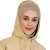 2/Pcs Crystal Hemp Wrinkle Hijab Instant Hijab Muslim Innerscarf For Woman Under Cap Hat Lady Solid Soft Headscarf Modal Jersey 2