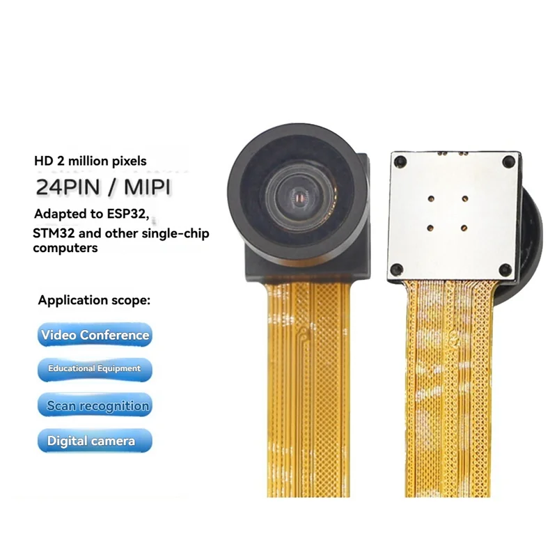 ESP32 CAM 카메라 모듈용 소형 OV2640 카메라 모듈 2MP 160도 야간 투시 MIPI DVP 24PIN 렌즈 모듈