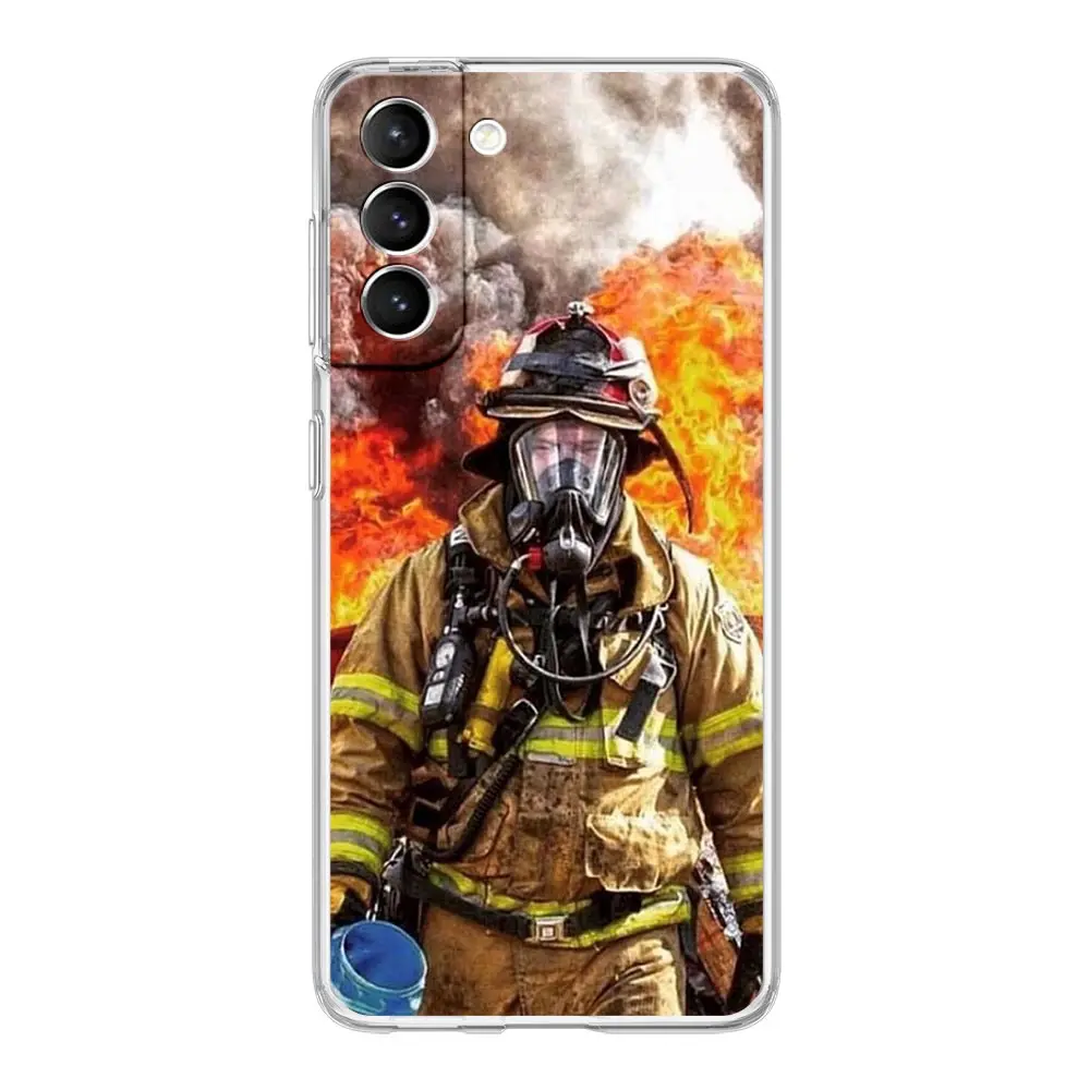 Firefighter Heroes Fireman Clear Phone Case