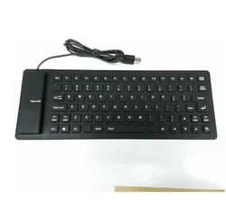 Foldable Silicone Keyboard - Silent, Waterproof, Dustproof, Soft Touch, USB Wired (85 Keys)
