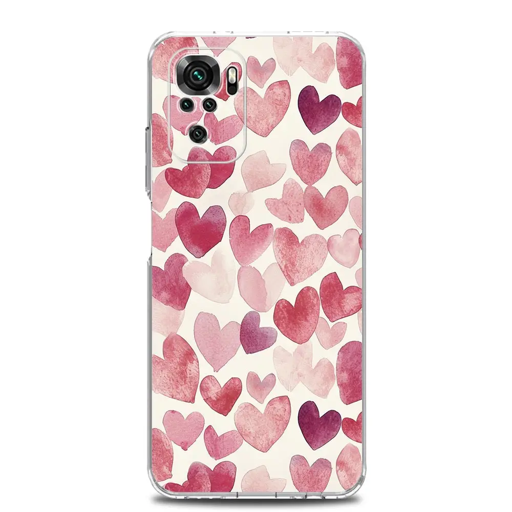 Clear Soft TPU Phone Case with Loving Print Design