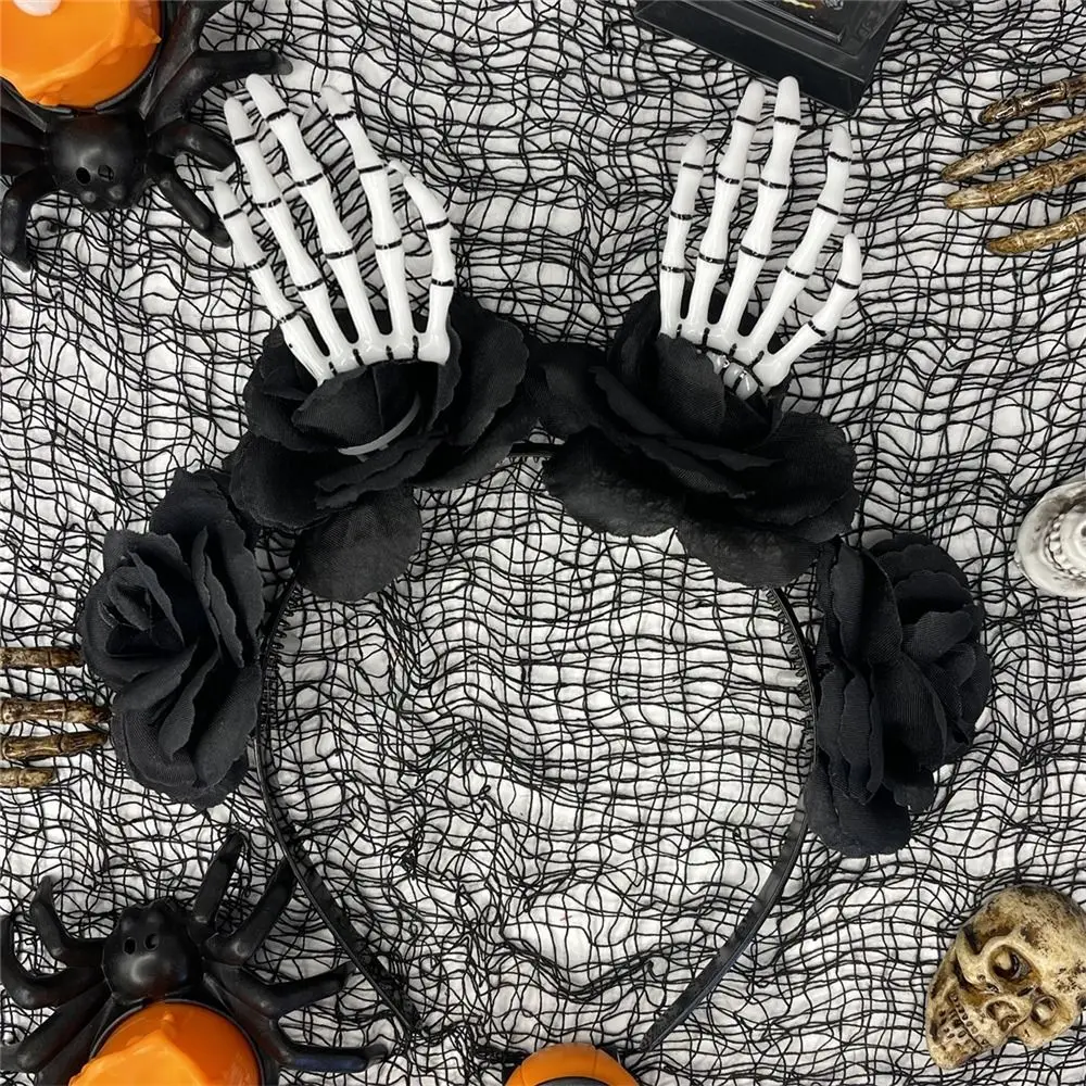 Mode Mexikanische Rose Blume Krone Stirnband Party Kostüm Foto Requisiten Tag der Toten Kopfschmuck Boho Halloween Kopfbedeckung für Frauen – Detail 12