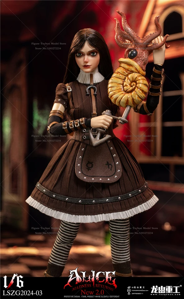LSZG2024-03 1/6 Crazy Alice 2.0 Horror Girl Action Figure Perfect