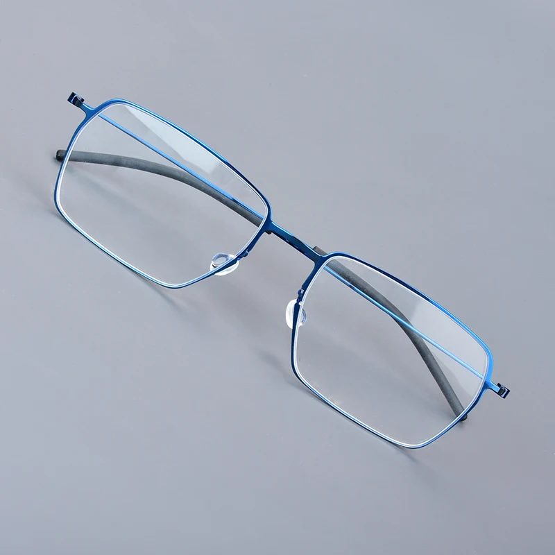 Dänemark Marke Reines Titan Schraubenlose Brillengestell für Männer Quadratische Ultraleichte Brillen Frauen Optische Brillen 5509 – Detail 18