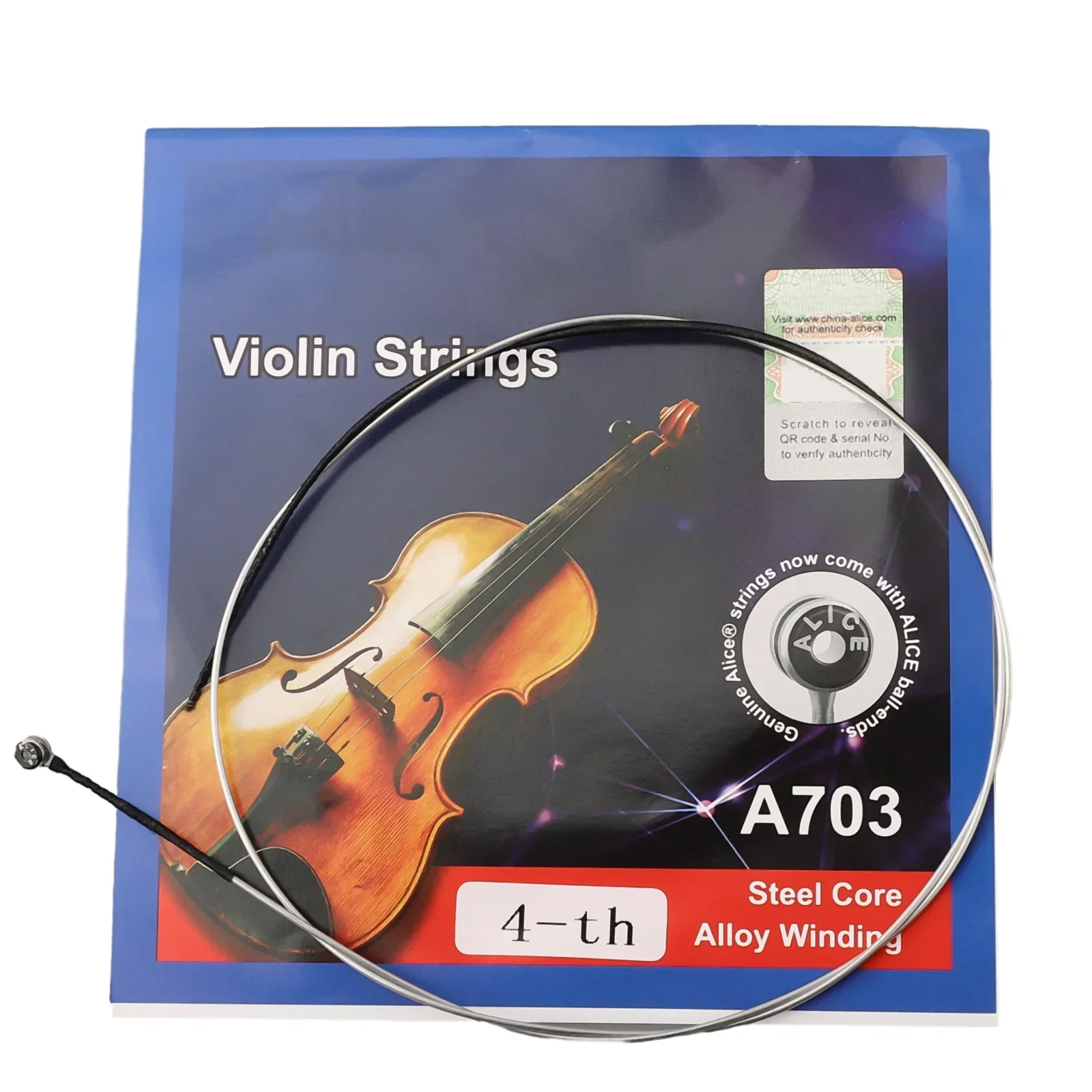 Soft and Vibrant Tone Full Size Violin Replacement Single String Steel Alloy for Beginner and Music Lovers
