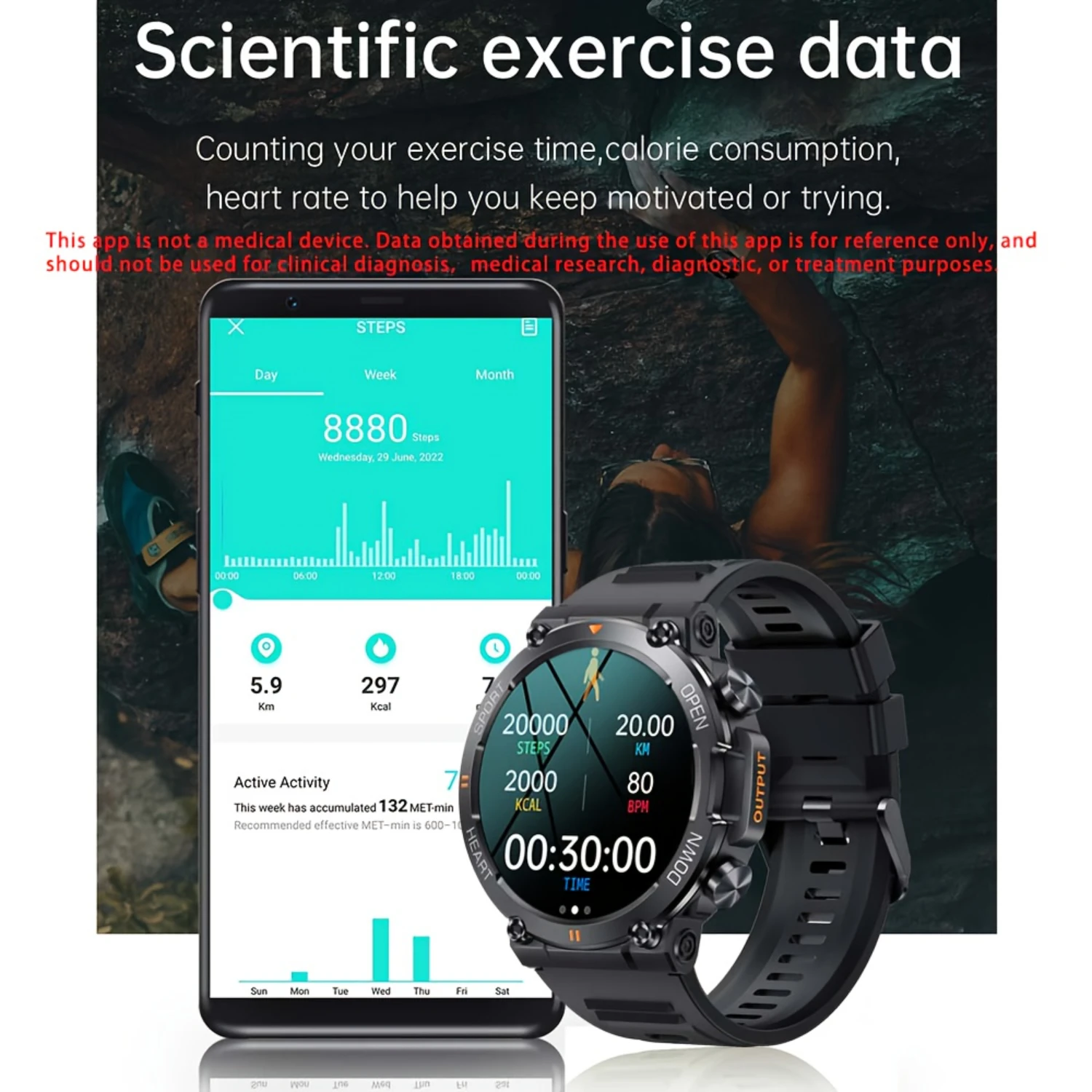 1pc Smart Watch For Men, With Wireless Make/Answer Call, Message Notification, HD Full Touch Screen Smart Watch, Step Counter, S