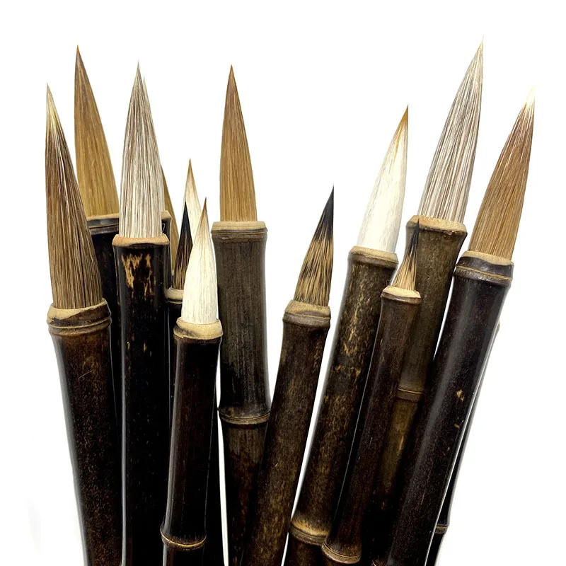Traditional Chinese Writing Brushes White Clouds Bamboo Wolf's Hair Writing Brush for Calligraphy Painting Practice 1pcs for paint brush,calligraphy brush