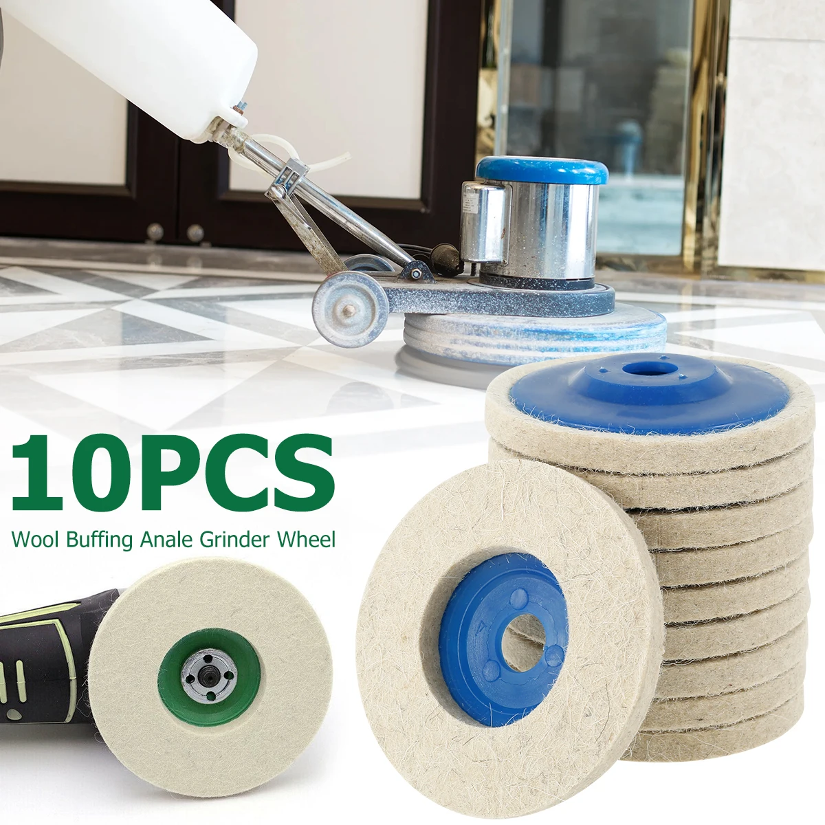 10/20Pcs 4 In Wool Polishing Wheel Buffing Pads Angle Grinder