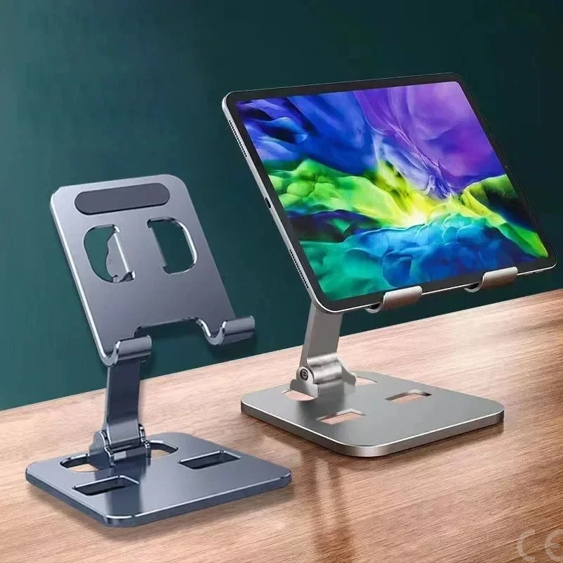 Universal Aluminum Alloy Portable Tablet Holder iPad Adjustable Flexible Folding Lazy Desktop Live Mobile Phone Stand Mount