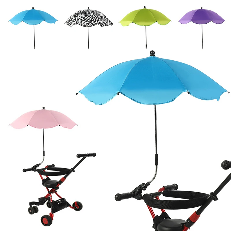 

UV Protection Infant Stroller Cover Sunshade Rainproof Baby Umbrella Can Bent Freely Does Not Rust Universal Stroller Accessorie