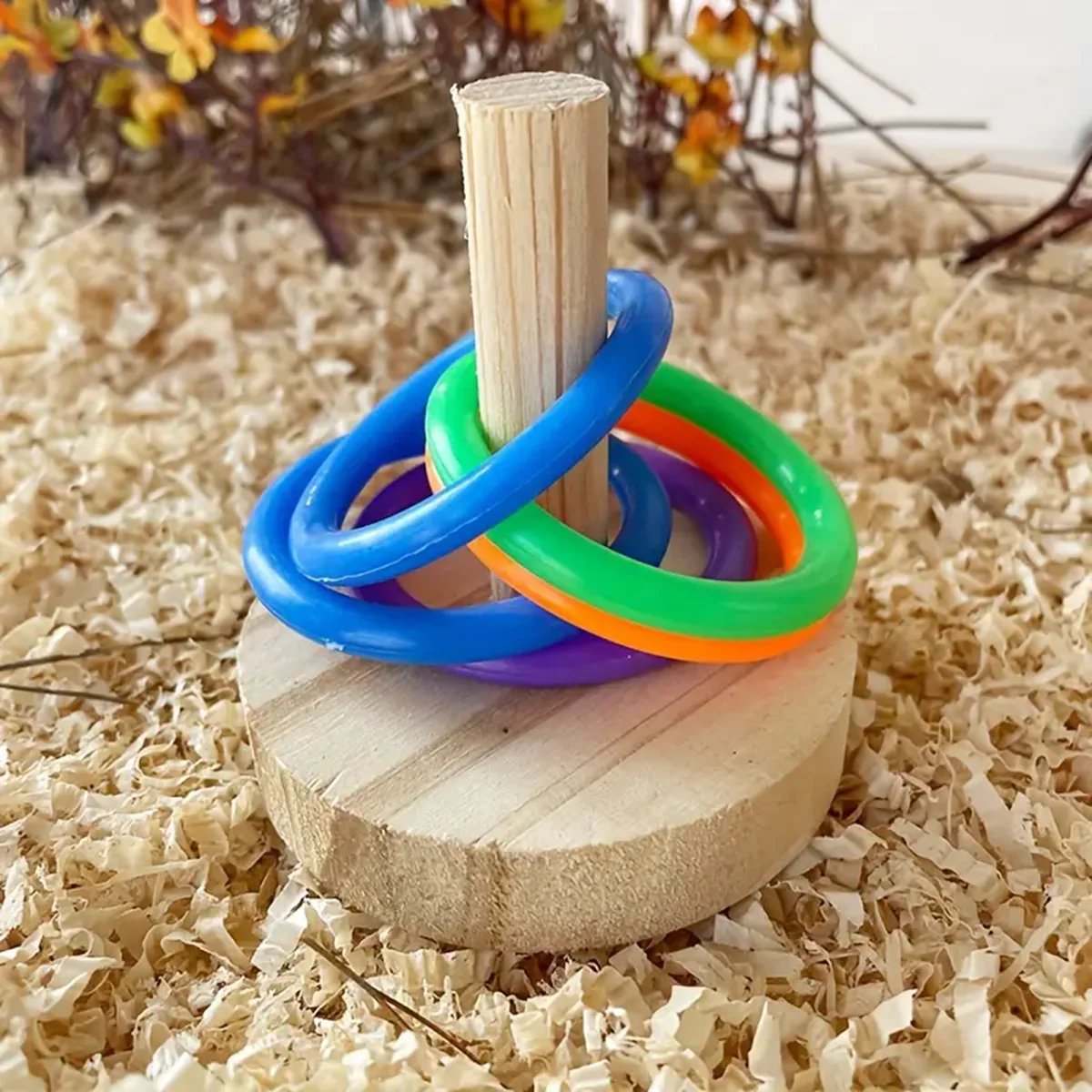 1pc Bird Training Ring Toy Parrot Educational Toys Training Interactive Bird Supplies Toys Random Color игрушки для попугае