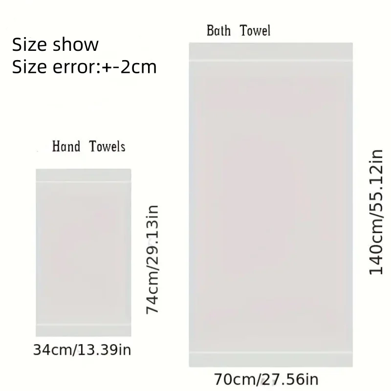 2PCS Green Bath Towels Set 1pcs Big Bath Towel 70x140cm and 1pcs Hand Face Towel 34x74cm Christmas Gift Sport Home Towels Set 3