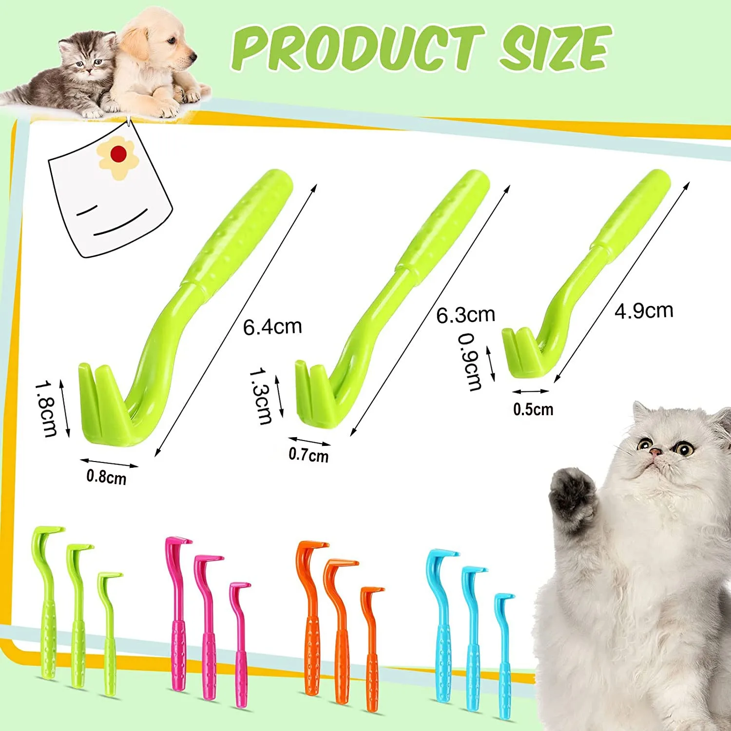 3pcs Remover Tweezer Tick Flea Remover Hook Tick Pull Pet Cat Dog Tick Clamp Accessaries Pet Mite Flea Extractor Dog Accessarie_voghion.com