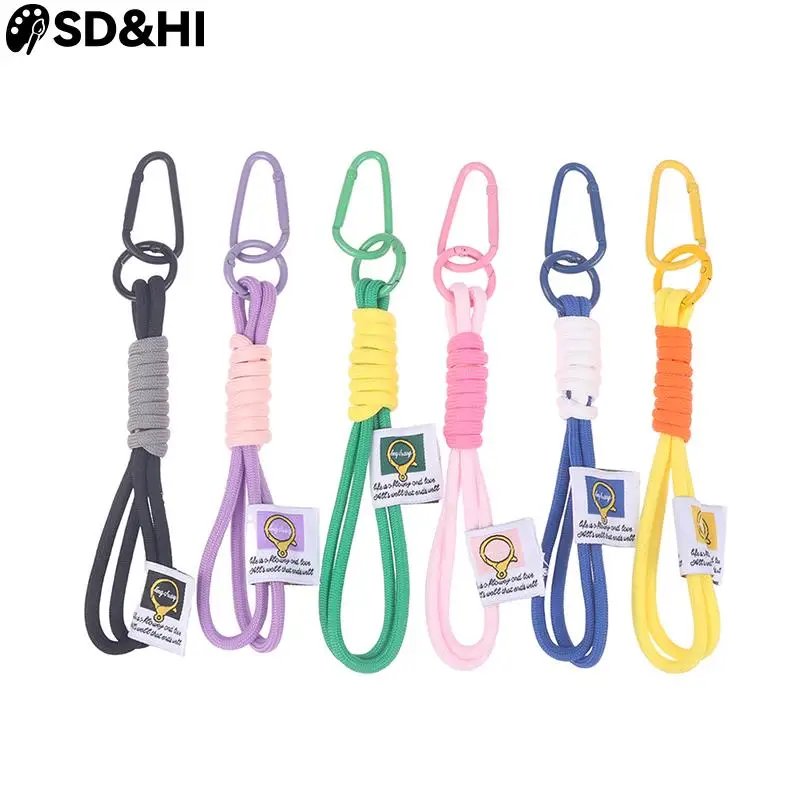 

1pc Lanyard Fluorescent Color Phone Strap Mesh Landyard for Bags Braided Strips Keycord Hanging Trousers Accessories Keychain