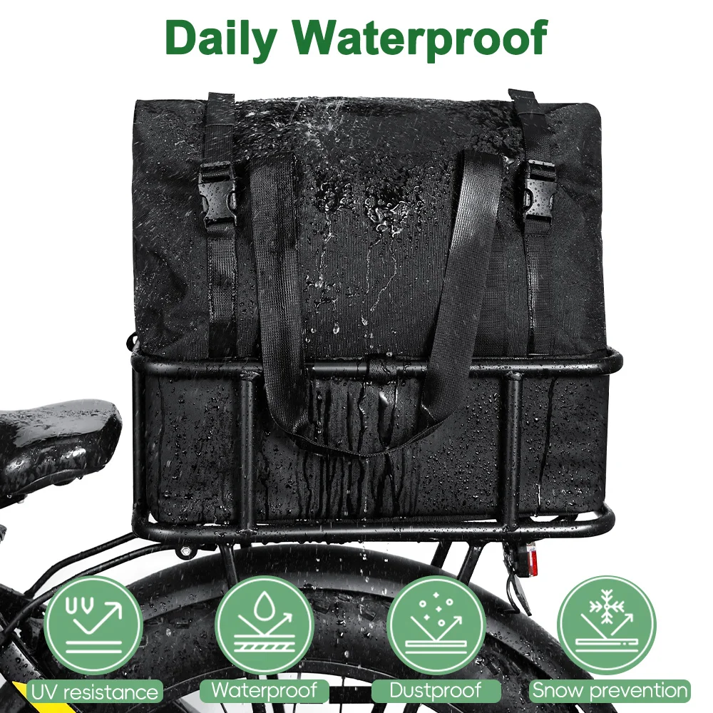 Rear Bike Basket Bicycle Cargo Rack Bag With Handle Large Capacity Fron E-Bike Basket Bike Baskets for Outdoor Travel Shopping