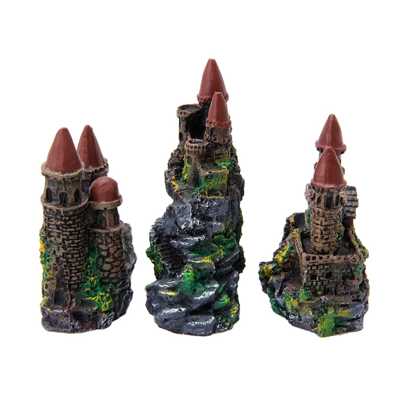 Resin Castle Aquarium Decoration 5