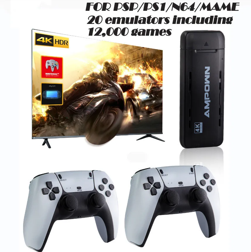 

U9 Retro Video Game Console 4K TV Stick 2.4G Wireless Controller HD Arcade