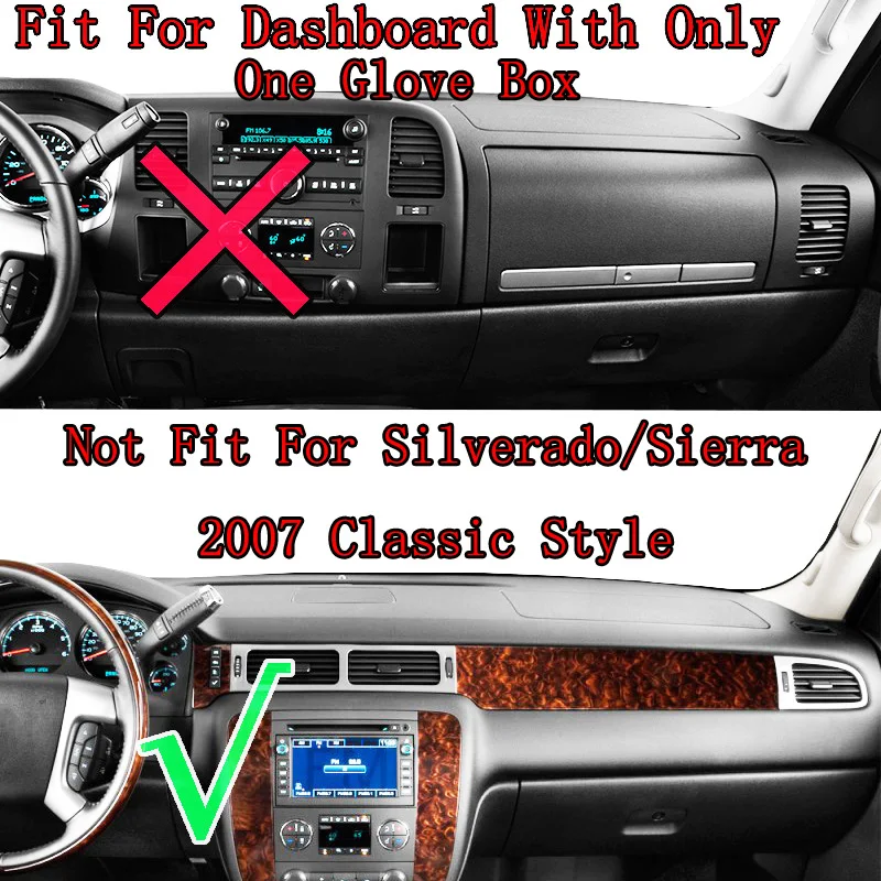 Dash Cover for Chevrolet Silverado Suburban Avalanche Tahoe 2007-2013 Dashboard Pad Dash Mat dashboard cover