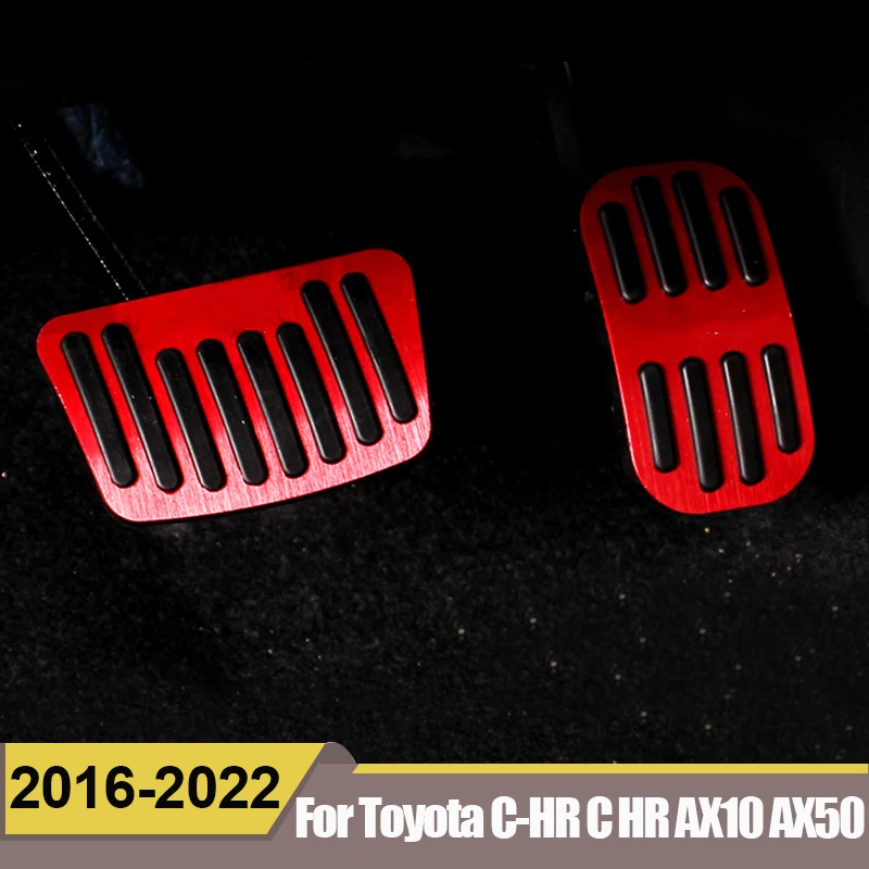 Car Pedals Aluminum Car Accelerator Footrest Pedals Plate Brake Pedal Cover For Toyota C-HR CHR AX10 AX50-Accessories