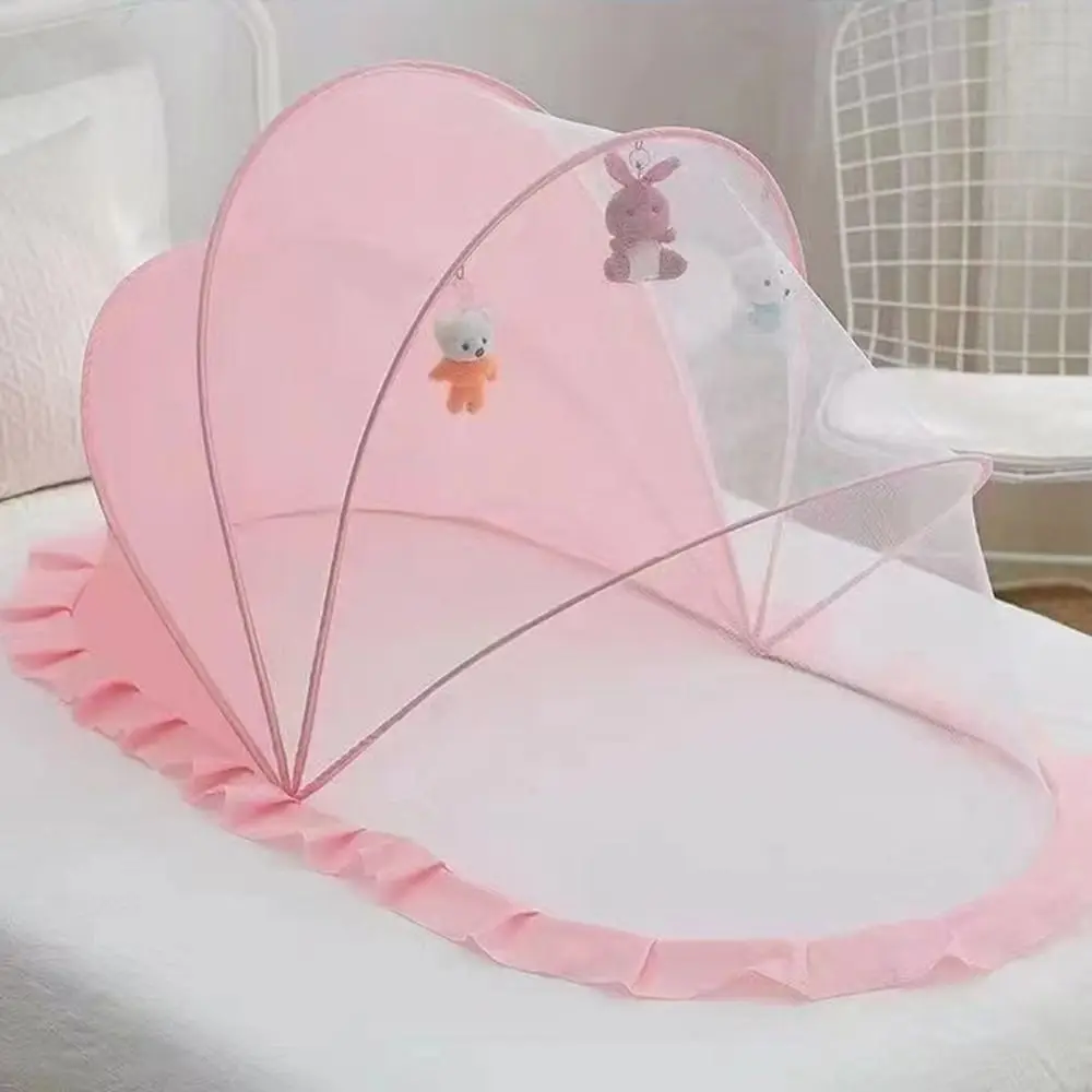 Folding Baby Crib Mosquitoes Net Breathable Full-Coverage Anti-mosquito Mesh Cover Convenient Portable Mesh Sleeping Net Hotel