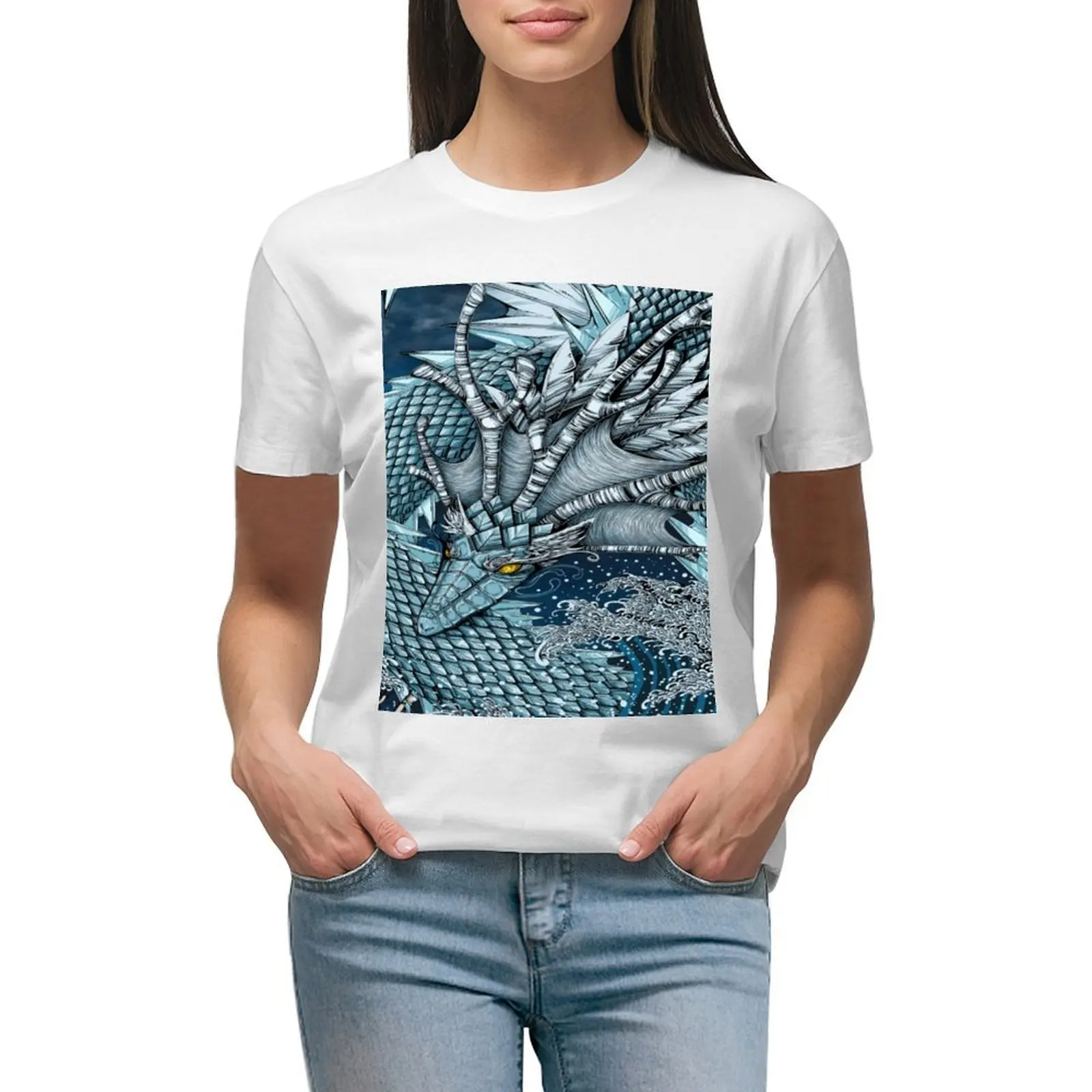 

Sea Serpent T-shirt Aesthetic clothing hippie clothes Women's tops