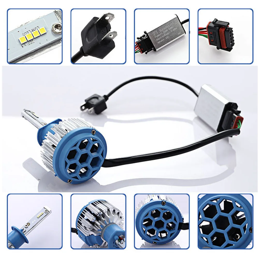 LED Car Headlights T1 Led H1 H3 H4 H7 H11 H13 9004 9005 9006 9007 881 Car Headlight Turbo Auto Fog Lamp 70W Automobile Bulb White